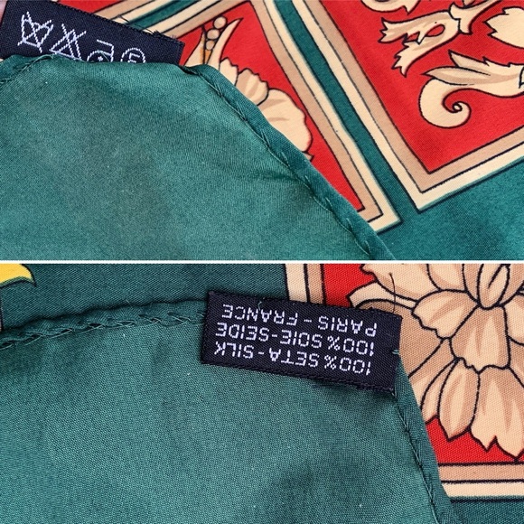 Hermès - Forest Green Silk Sunflower Scarf - Picture 15 of 16